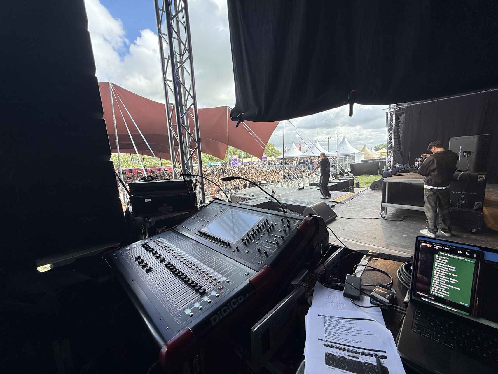 Monitorpositie tijdens Magnus Festival in Schagen